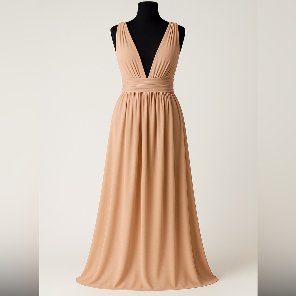 Lulus Heavenly Hues Blush Maxi Dress Medium - Elegant Evening Gown. New🔥